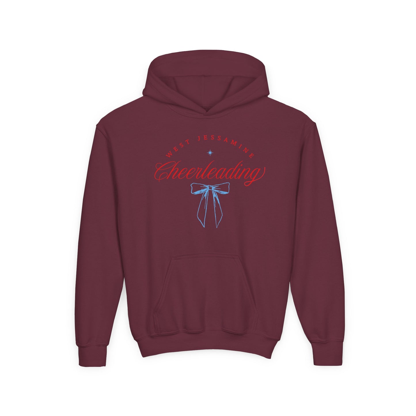 Youth Hoodie -- Cheerleading Bows Unisex Tee - West Jessamine Coquette Design