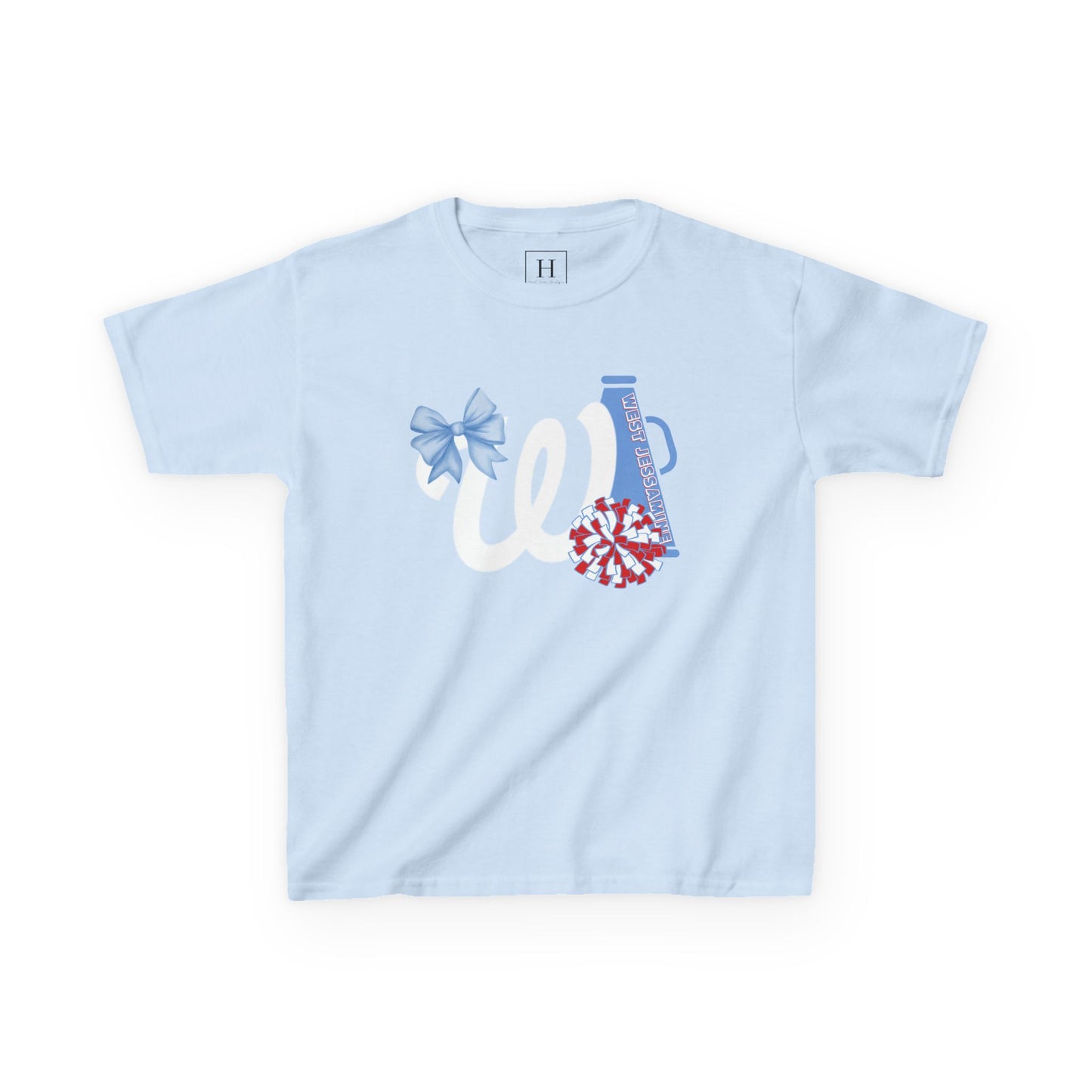 YOUTH -- West Jessamine Cheer Bow, Megaphone & Poms - Unisex Shirt