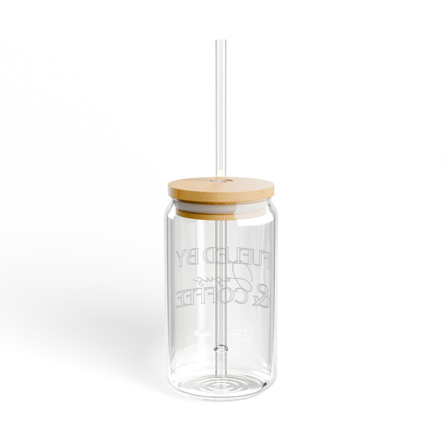 Fueled by coffee and jesus Sipper Glass, 16oz
