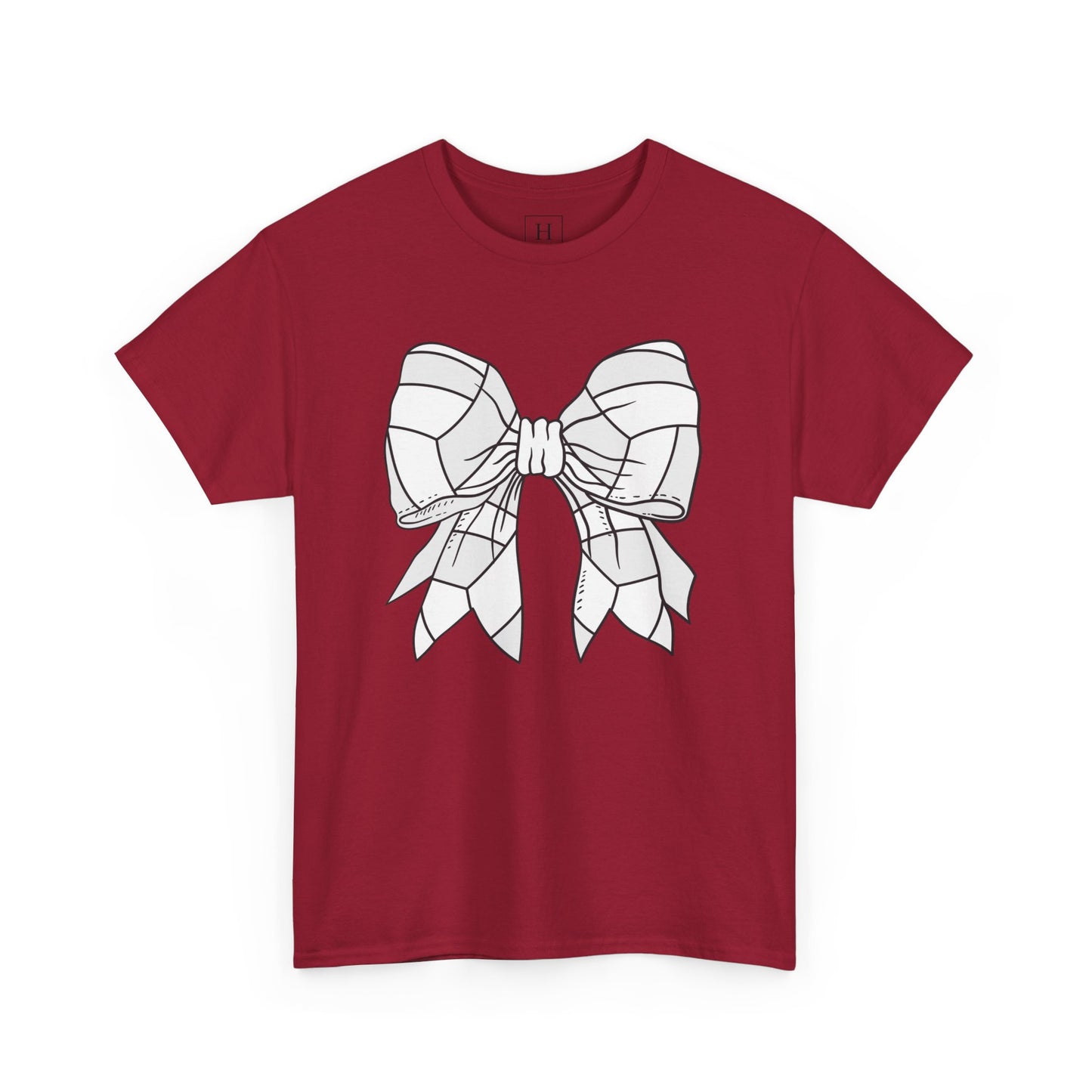 Volleyball Sport Bow Tee - Unisex Heavy Cotton