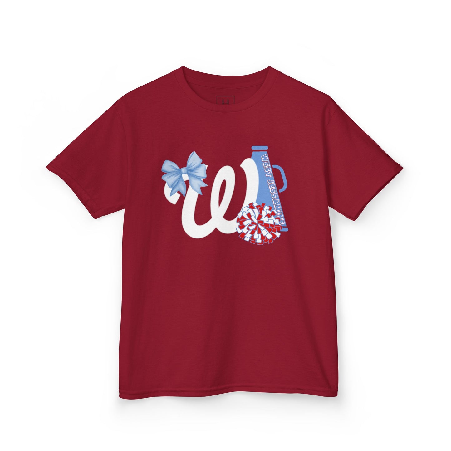 YOUTH -- West Jessamine Cheer Bow, Megaphone & Poms - Unisex Shirt