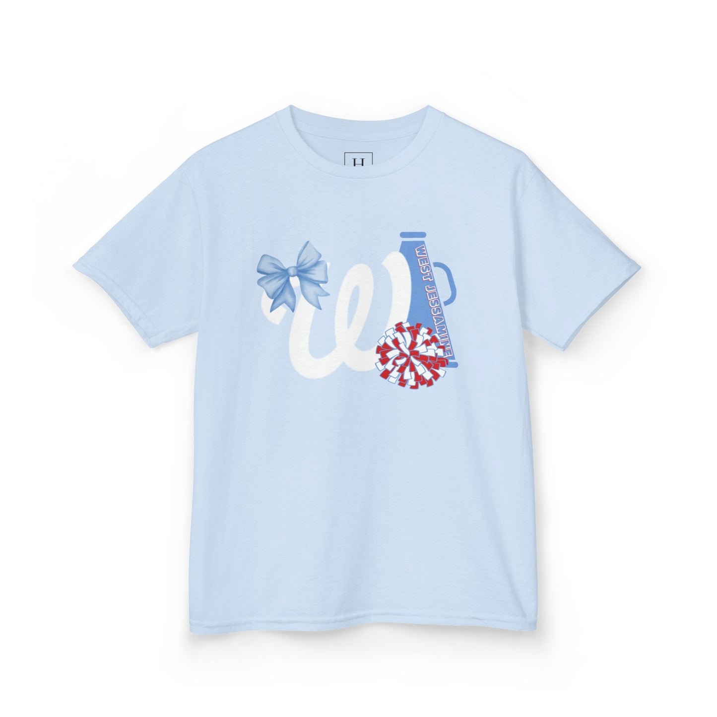 YOUTH -- West Jessamine Cheer Bow, Megaphone & Poms - Unisex Shirt