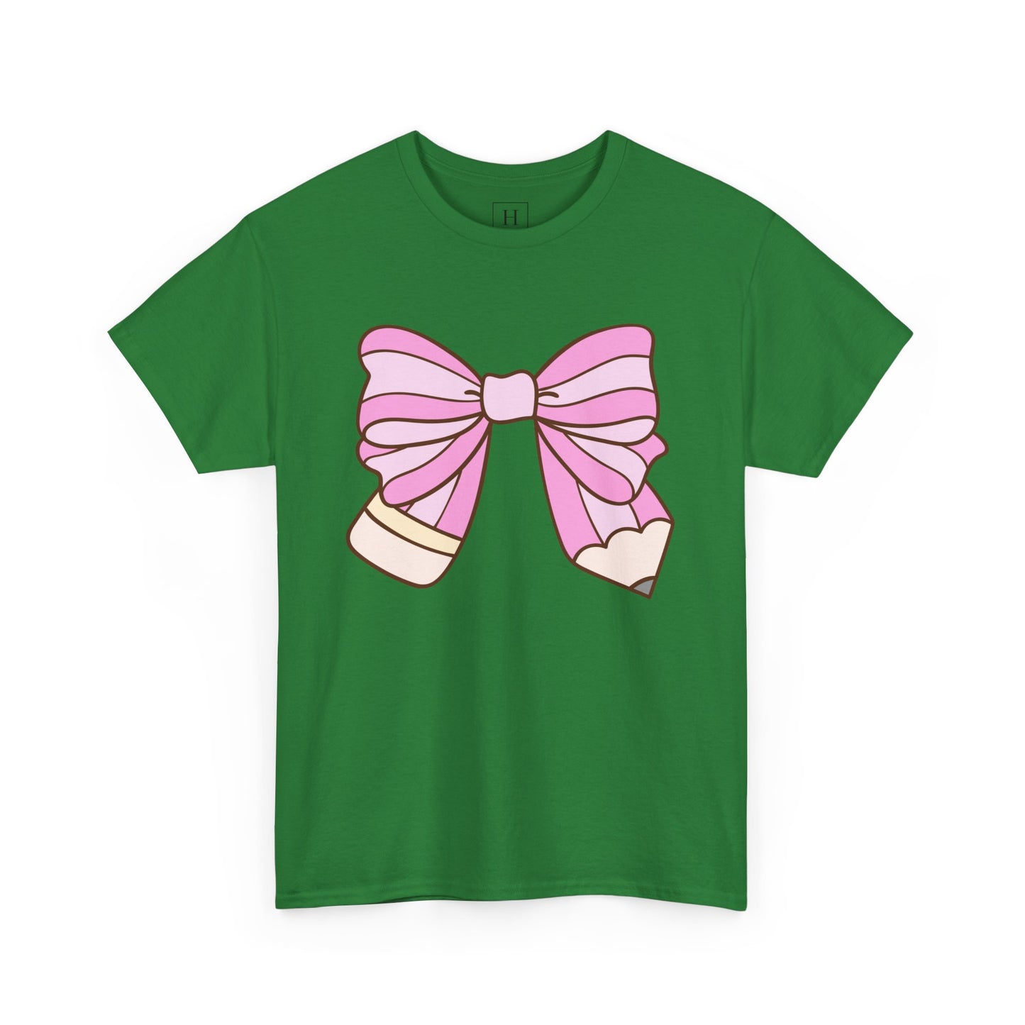 Teacher Pencil Bow Tee