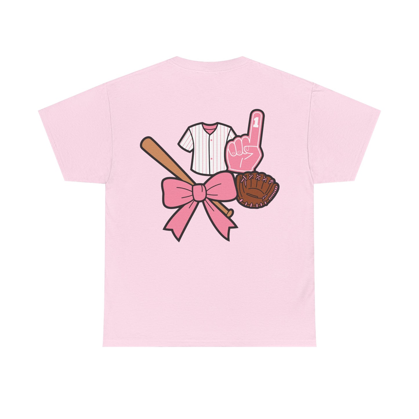 Softball/Baseball Sport Tee (Front & Back) - Unisex Heavy Cotton