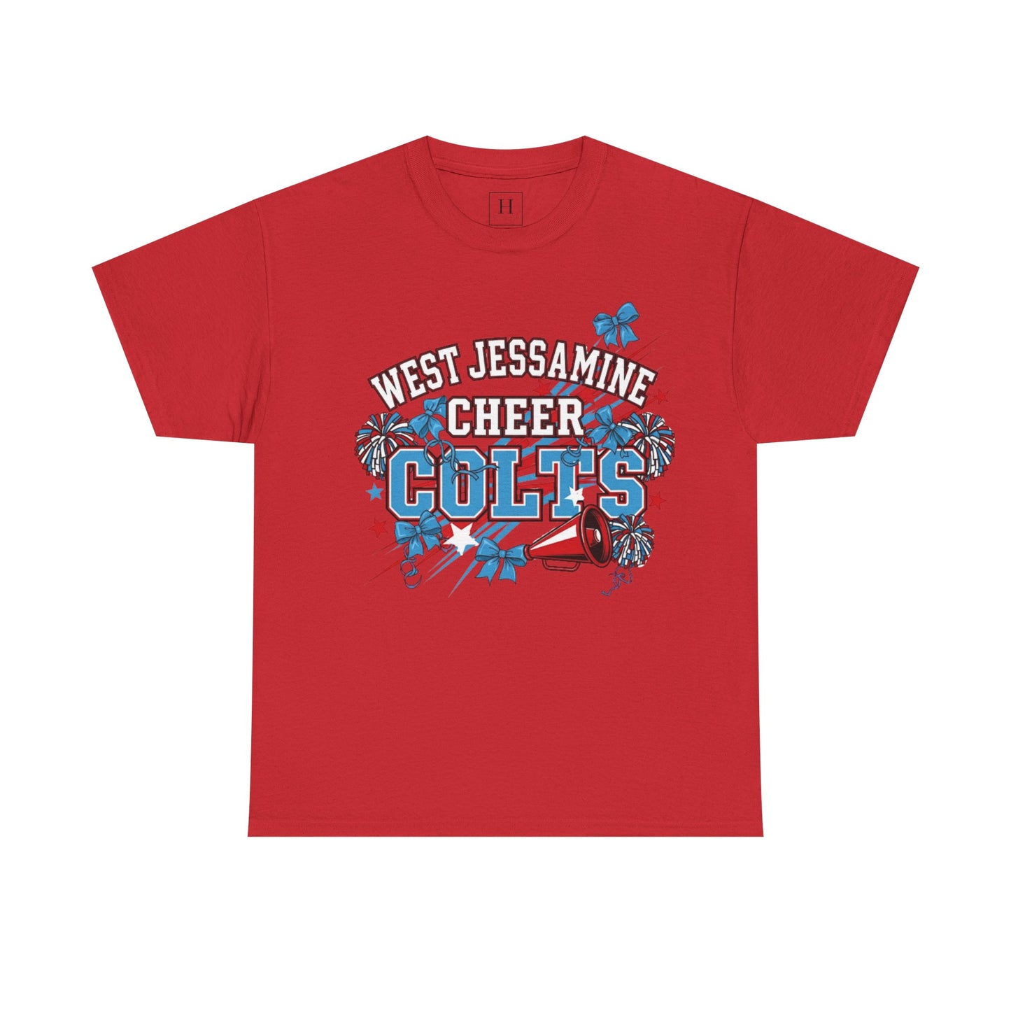 West Jessamine Cheer COLTS - Poms, Bows, Stars - Unisex Shirt