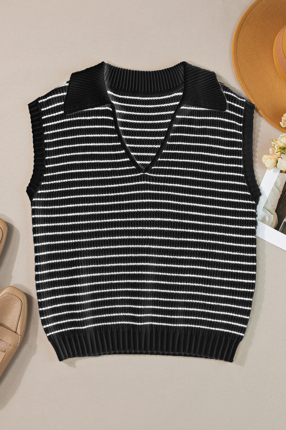 Striped Collared Neck Shirt