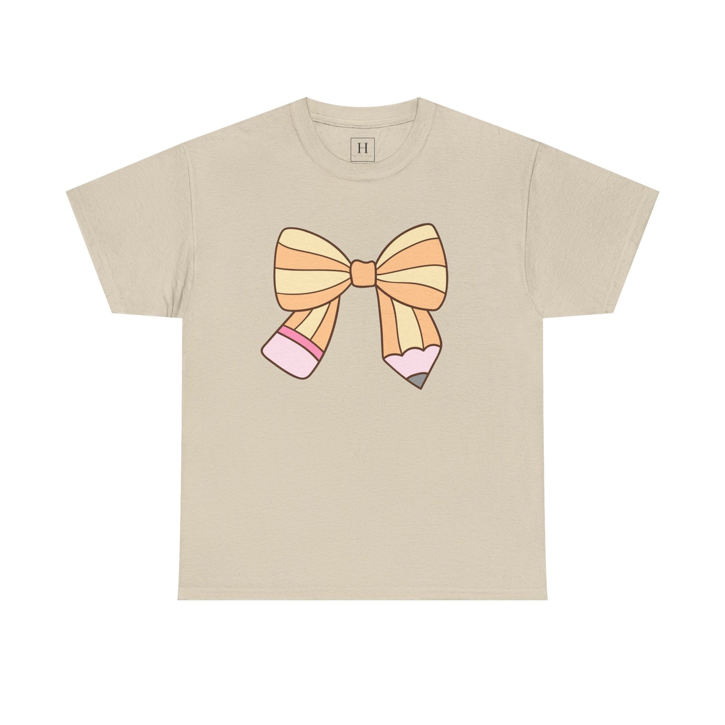 Teacher Pencil Bow Tee