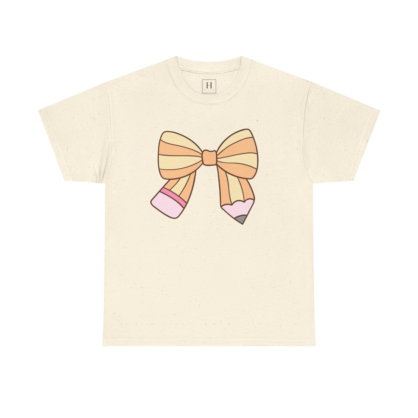 Teacher Pencil Bow Tee