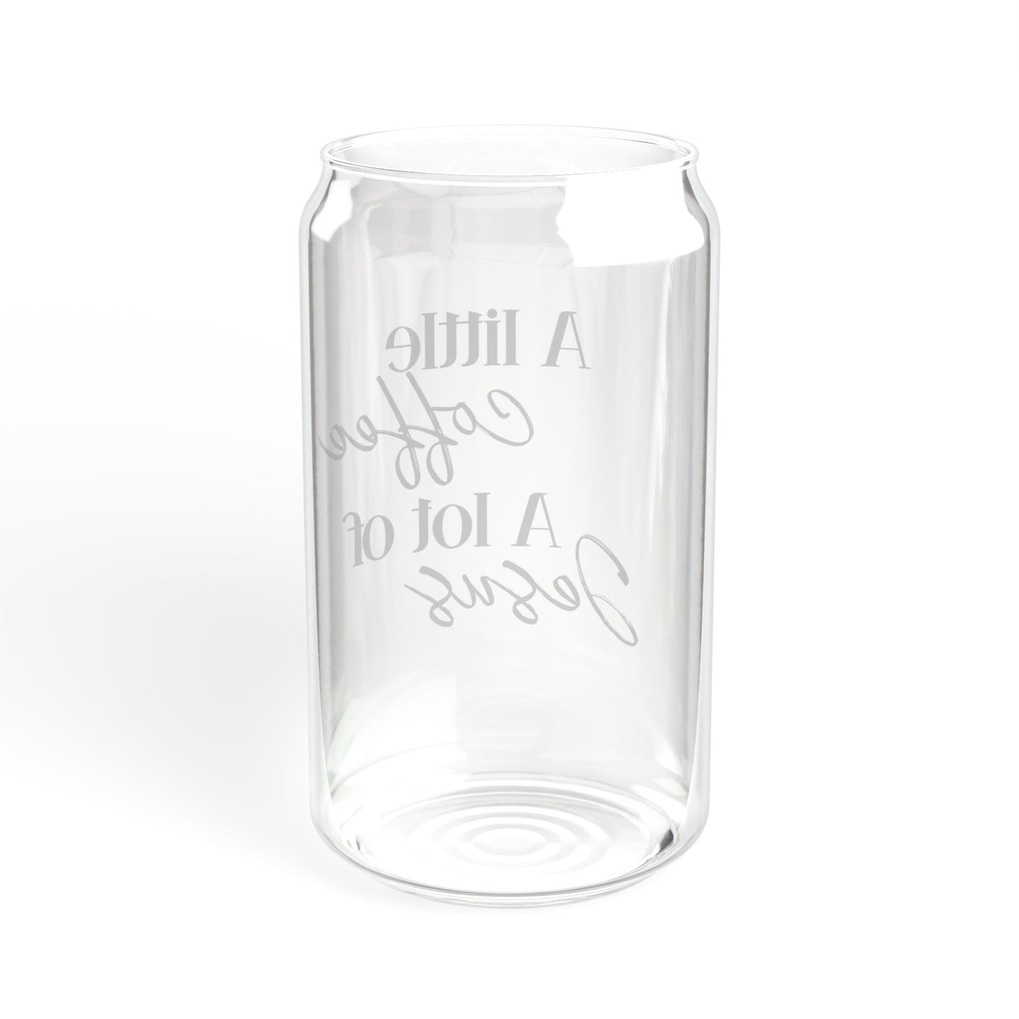 coffee and jesus Sipper Glass, 16oz