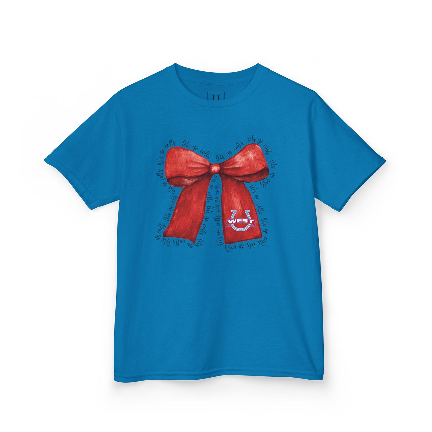 YOUTH --- Let's Go Colts Bow - West Horseshoe Logo Unisex T-Shirt