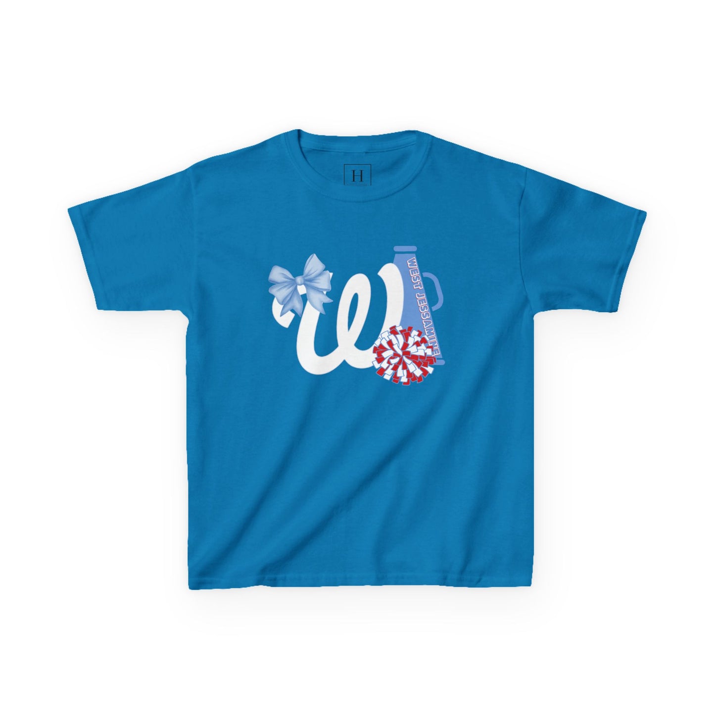 YOUTH -- West Jessamine Cheer Bow, Megaphone & Poms - Unisex Shirt