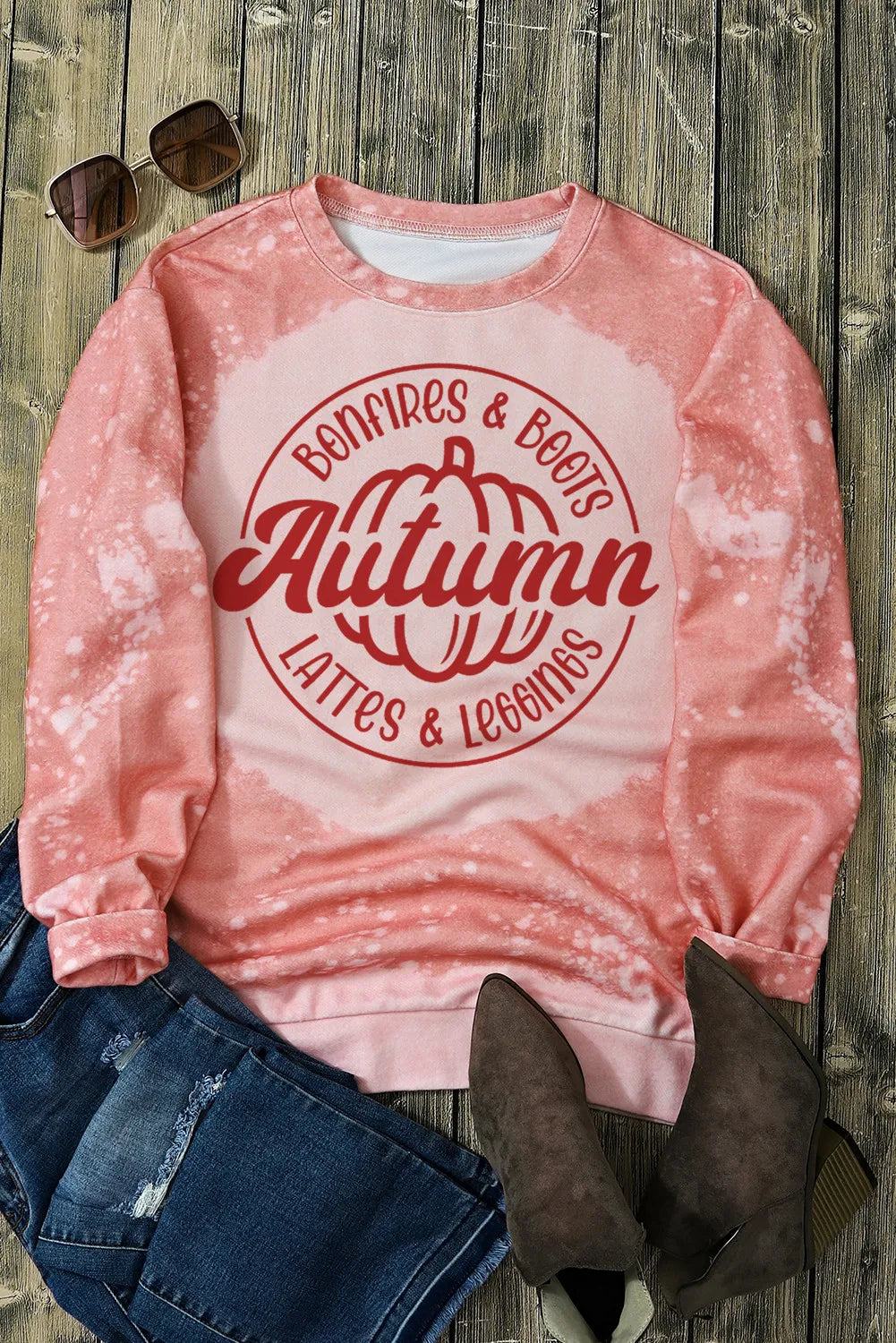 Autumn Letter Graphic Long Sleeve Sweatshirt