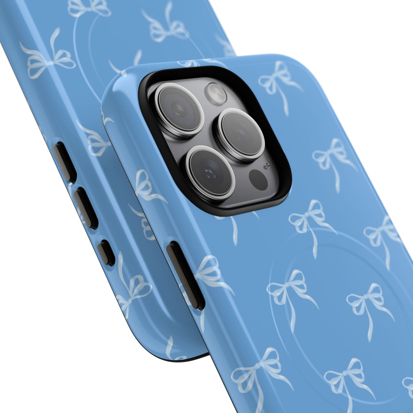 Blue Bow Coquette Design Tough Phone Case, Cute Phone Cover, Durable iPhone Case, Stylish Gift for Her