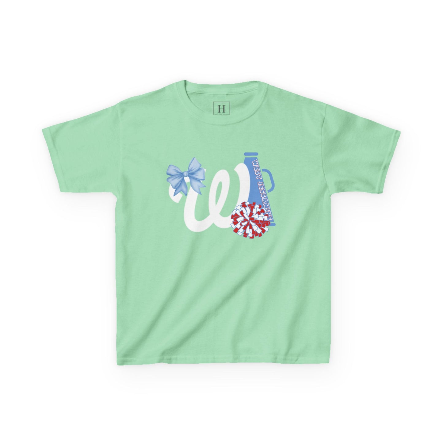 YOUTH -- West Jessamine Cheer Bow, Megaphone & Poms - Unisex Shirt