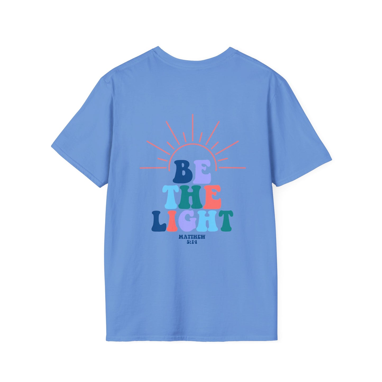 be the light christian bible blue (front and back)