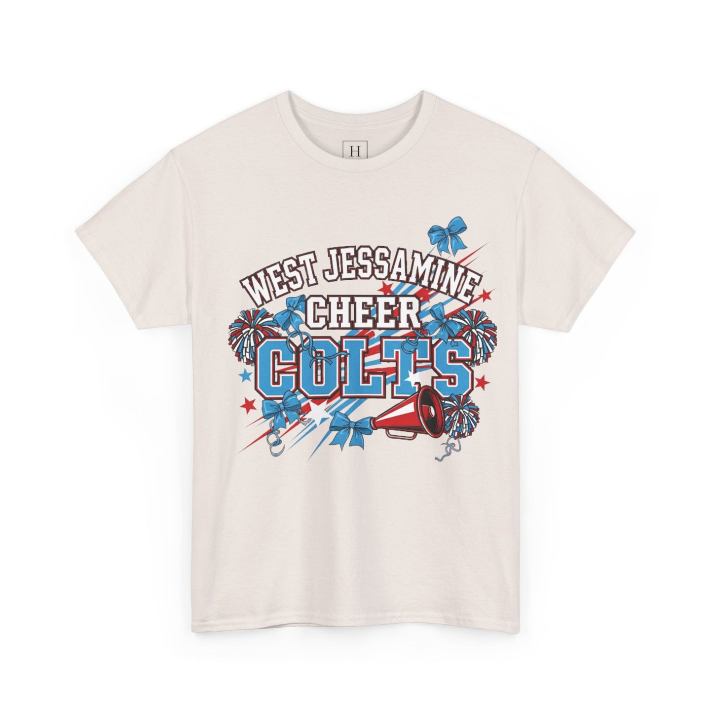 West Jessamine Cheer COLTS - Poms, Bows, Stars - Unisex Shirt