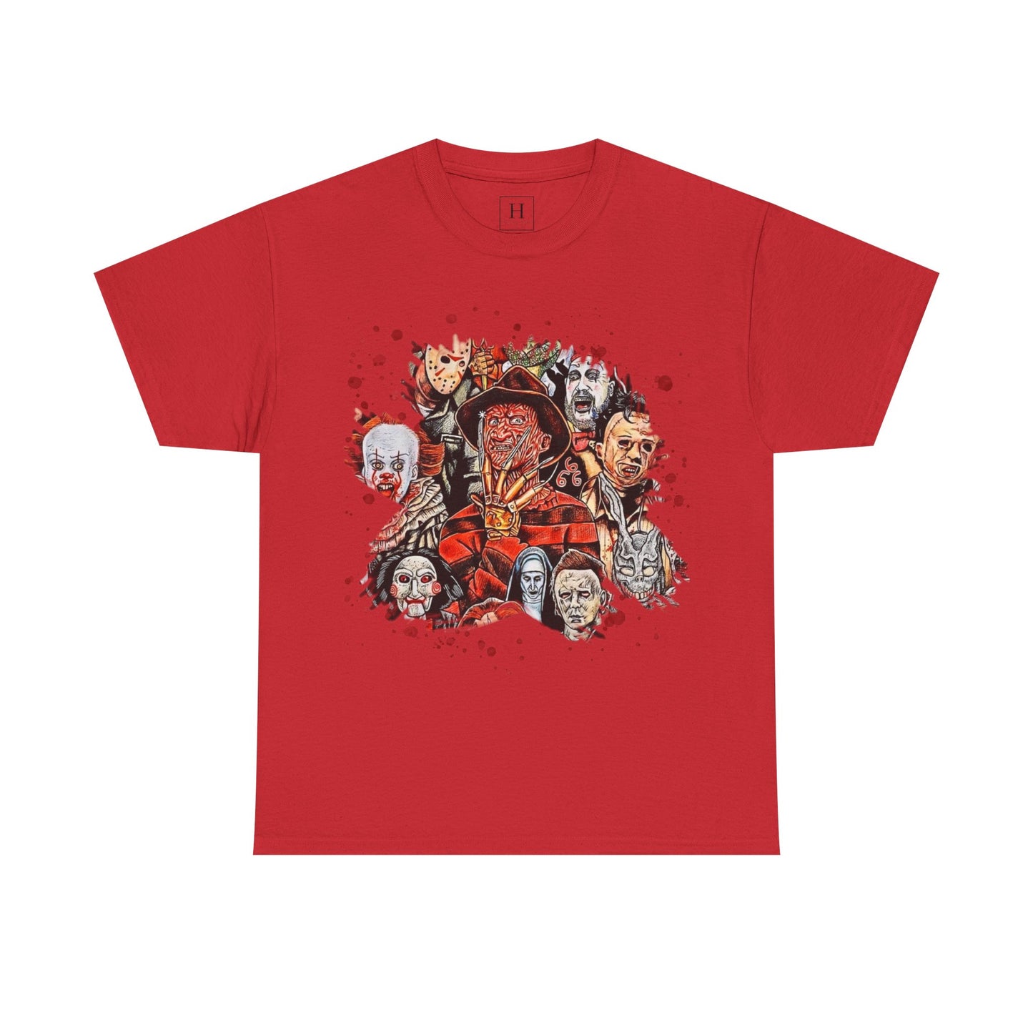 Halloween; Classic Horror Characters with Blood Splatter -- Unisex