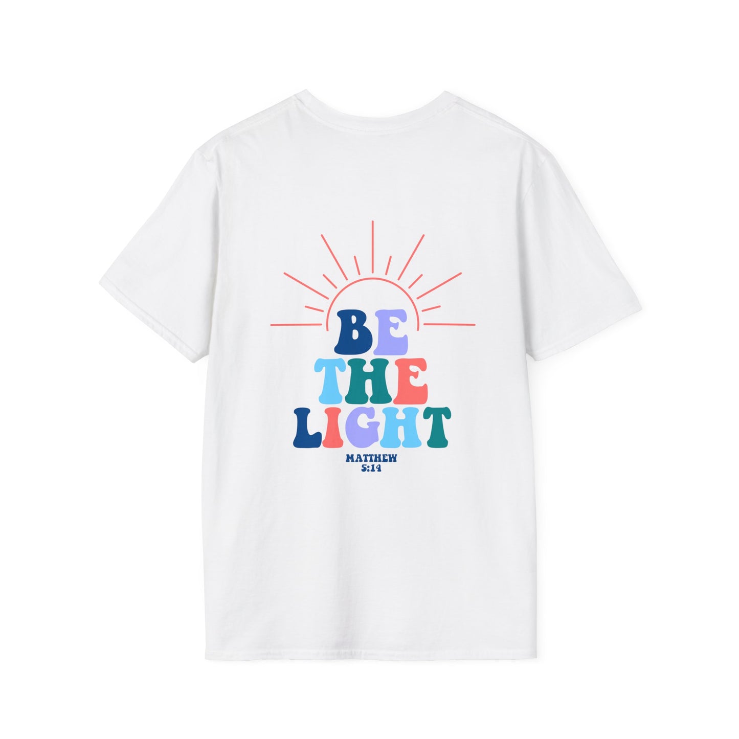 be the light christian bible blue (front and back)