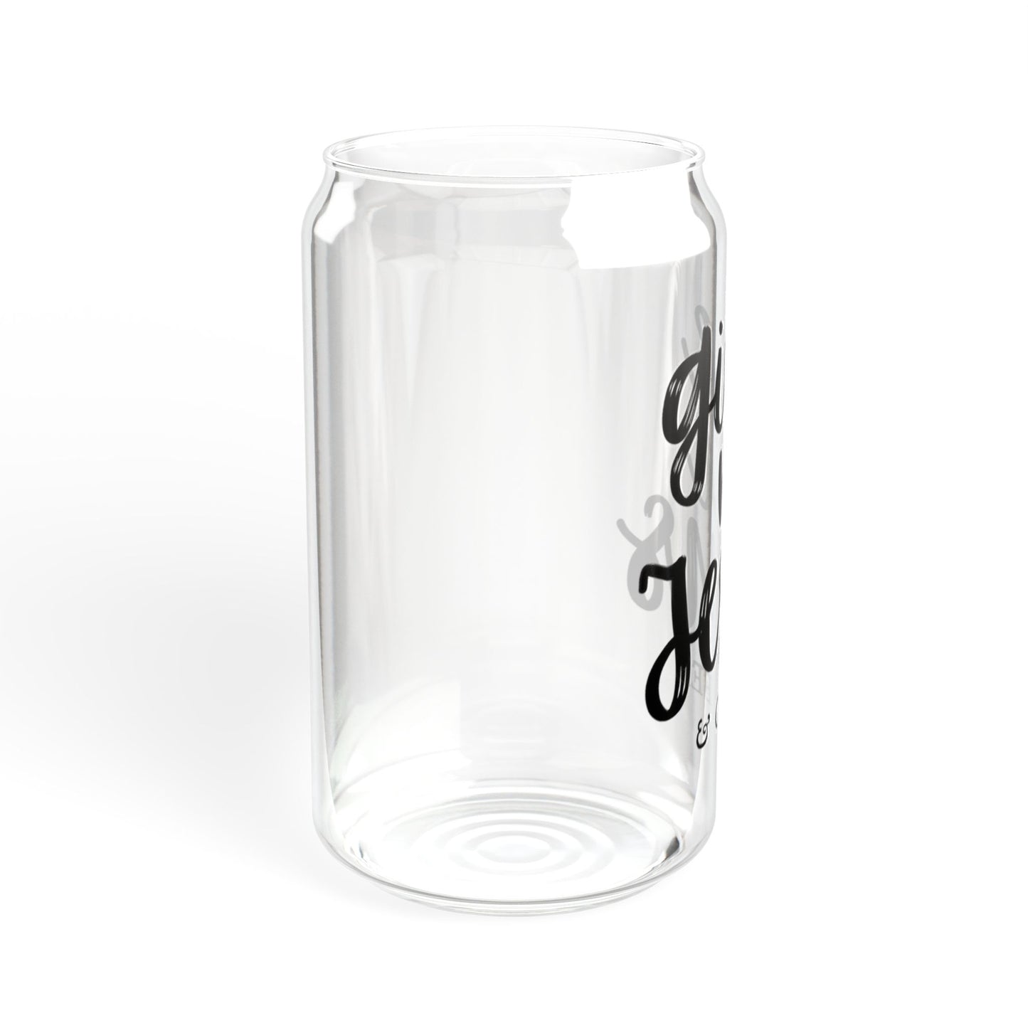 Give Me Jesus and Coffee Christian Sipper Glass, 16oz