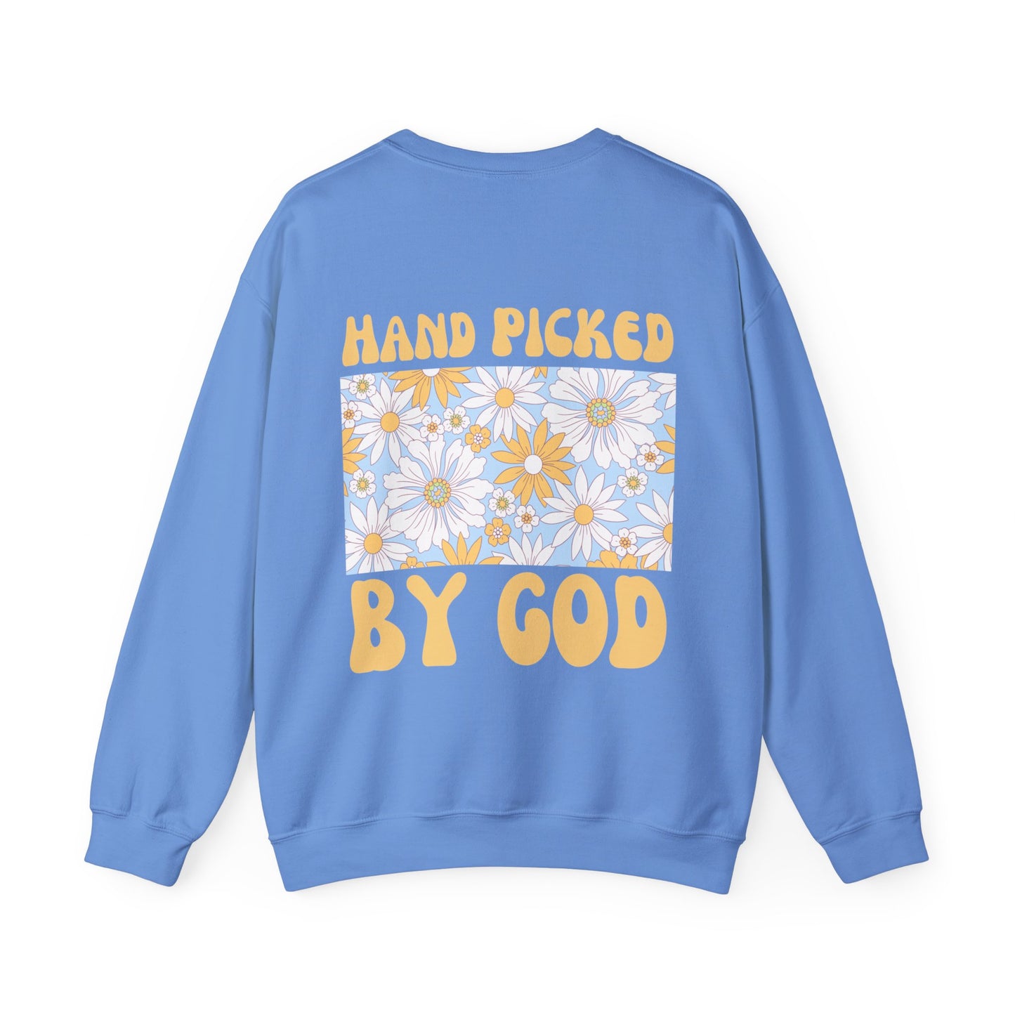 Blessed, Hand Picked By God Christian Sweater (front and back)