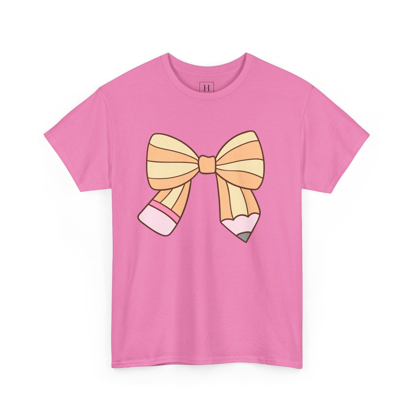 Teacher Pencil Bow Tee
