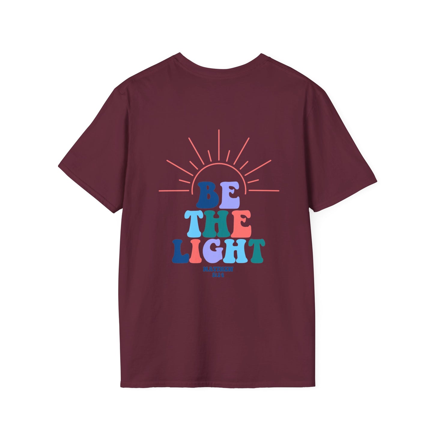 be the light christian bible blue (front and back)