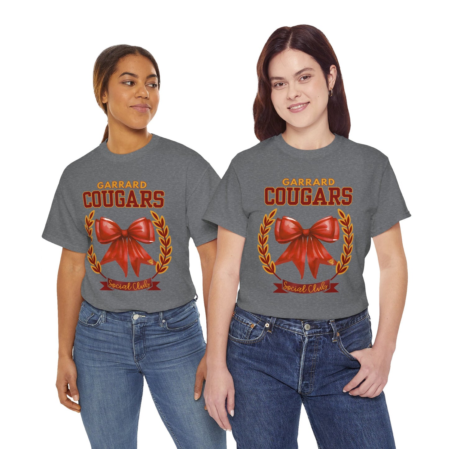 GMS Garrard Middle School Cougars Social Club T-Shirt (Front Only)
