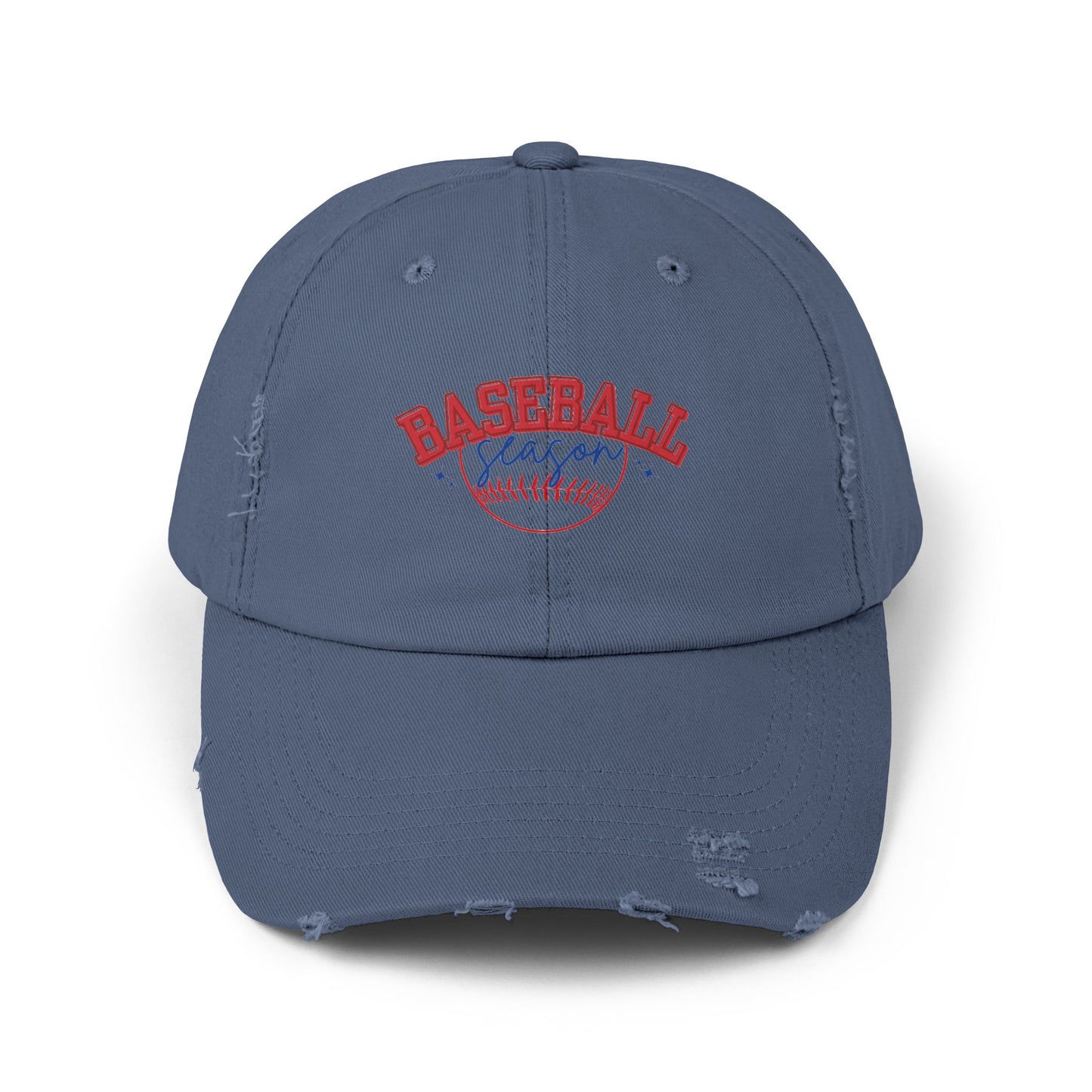 Baseball red white blue season hat