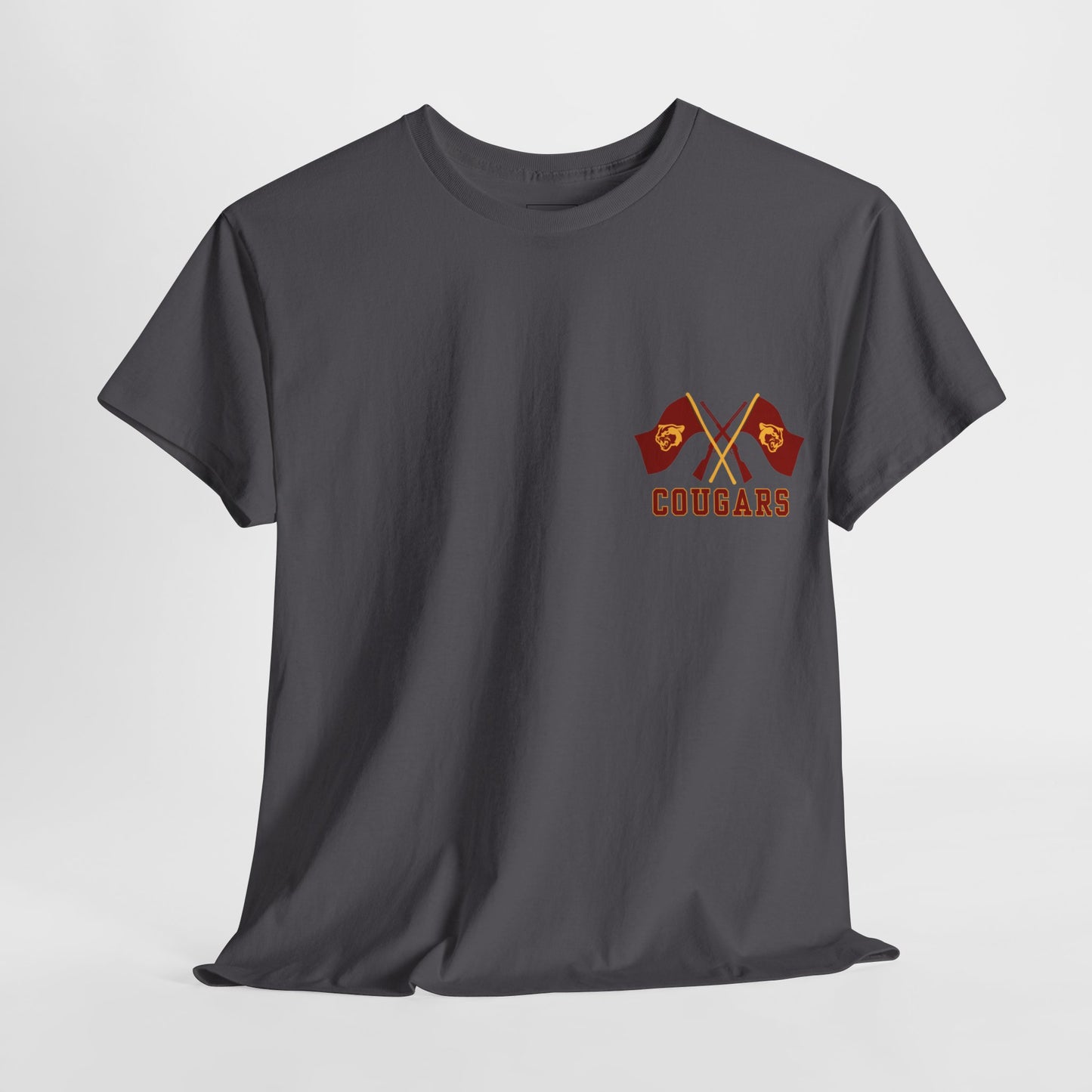 GMS Garrard Middle School Cougars Color Guard T-Shirt (Front & Back)