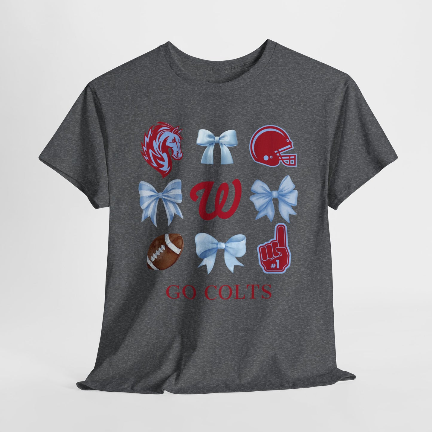 West Jessamine Colts Coquette Football Bows - Unisex Tee