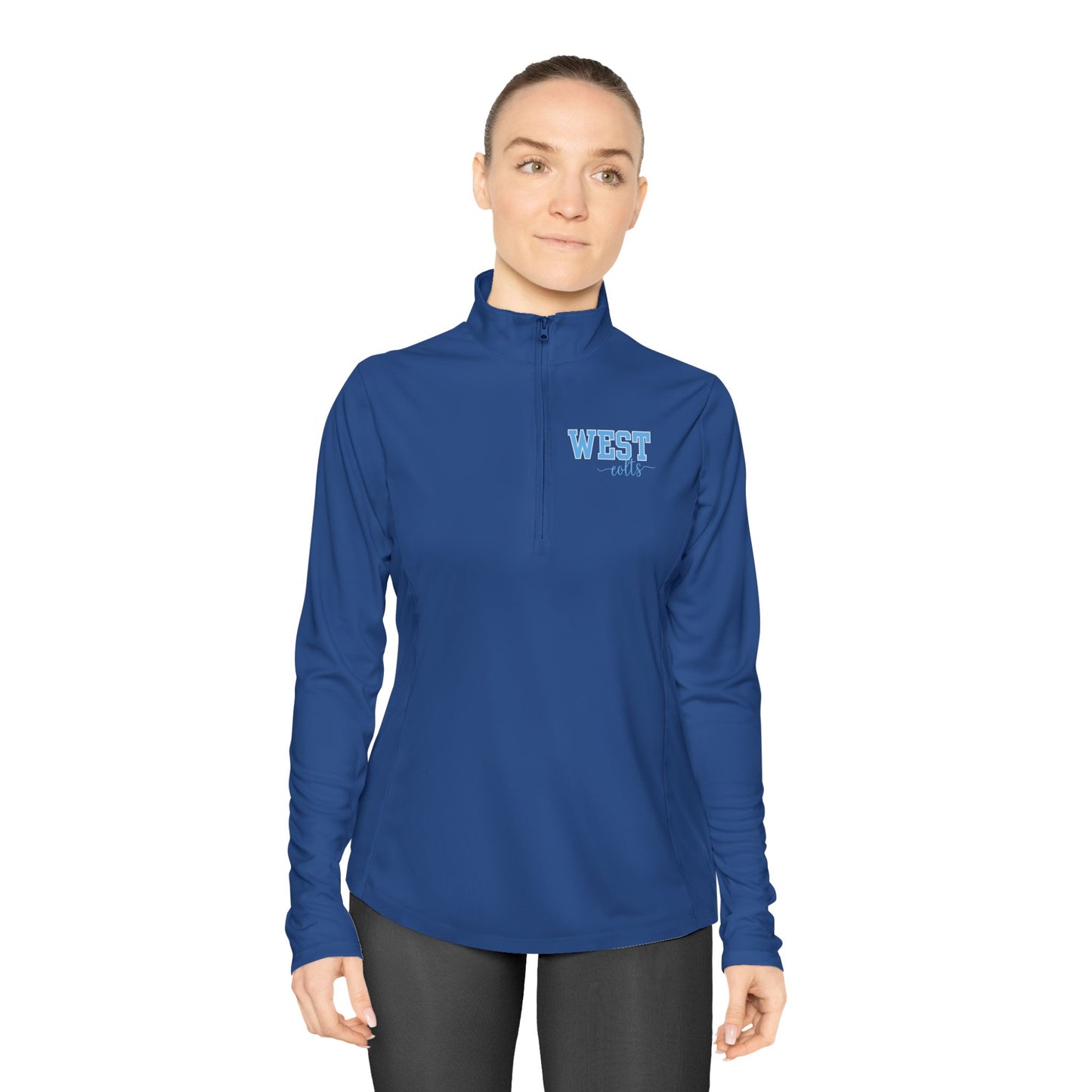 WEST JESSAMINE COLTS --- Stylish Womens Quarter-Zip Pullover for Casual Elegance, Comfortable Layering, Athletic Wear, Spring Fashion, Gift for Mom, College Apparel