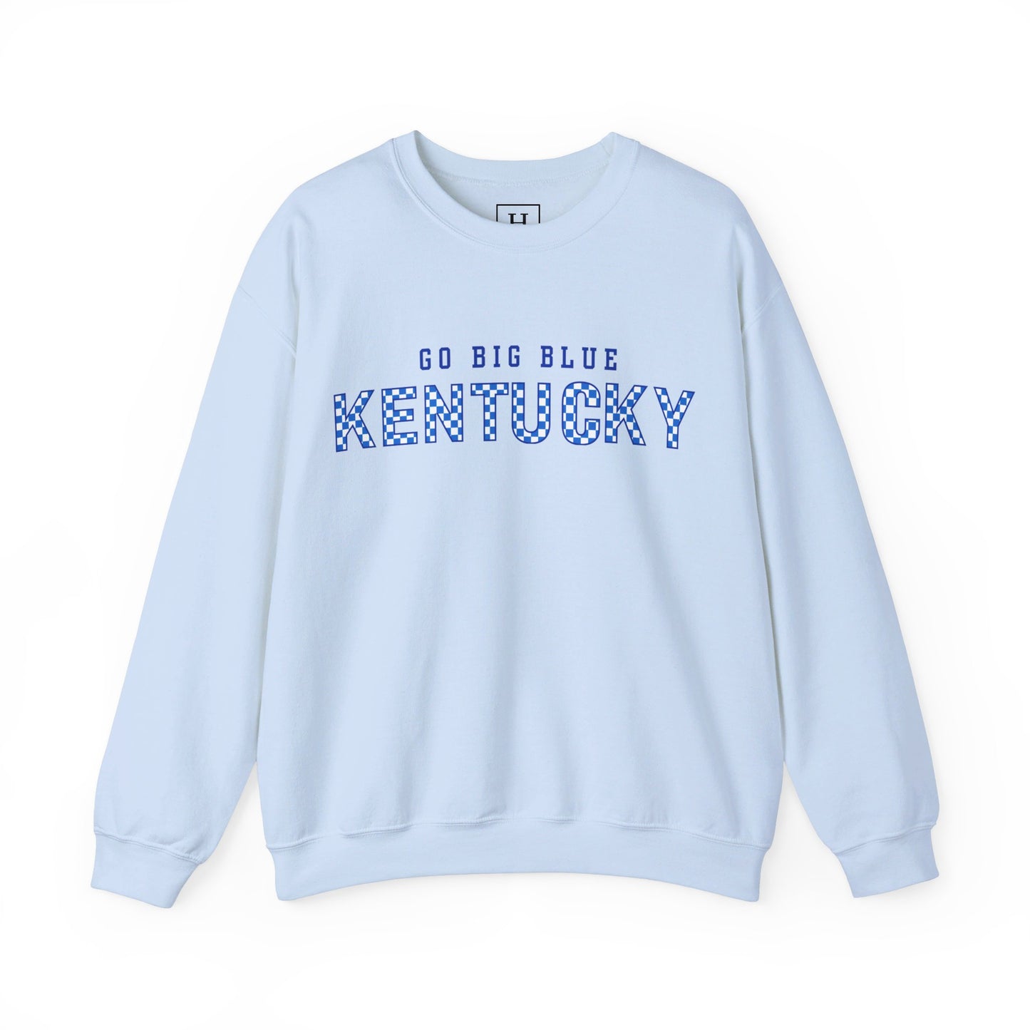 Go Big Blue Kentucky Wildcat Pride Retro Checker Sweater