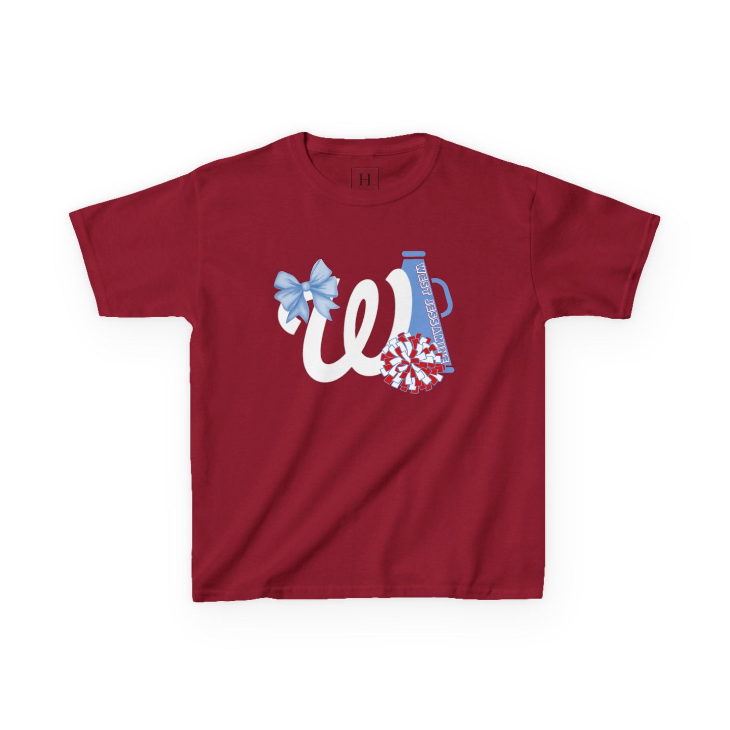 YOUTH -- West Jessamine Cheer Bow, Megaphone & Poms - Unisex Shirt