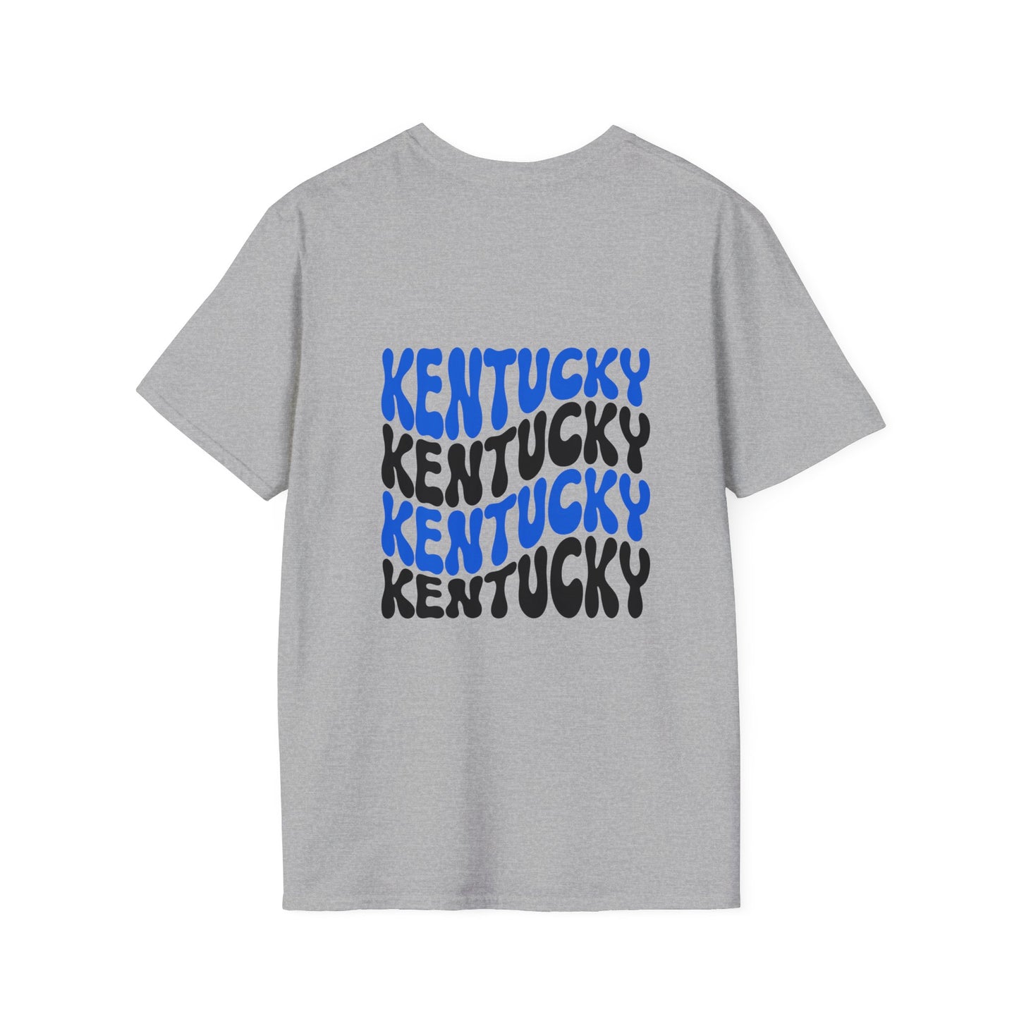 Kentucky KY UK Blue Jersey Short Sleeve Tee (front and back)