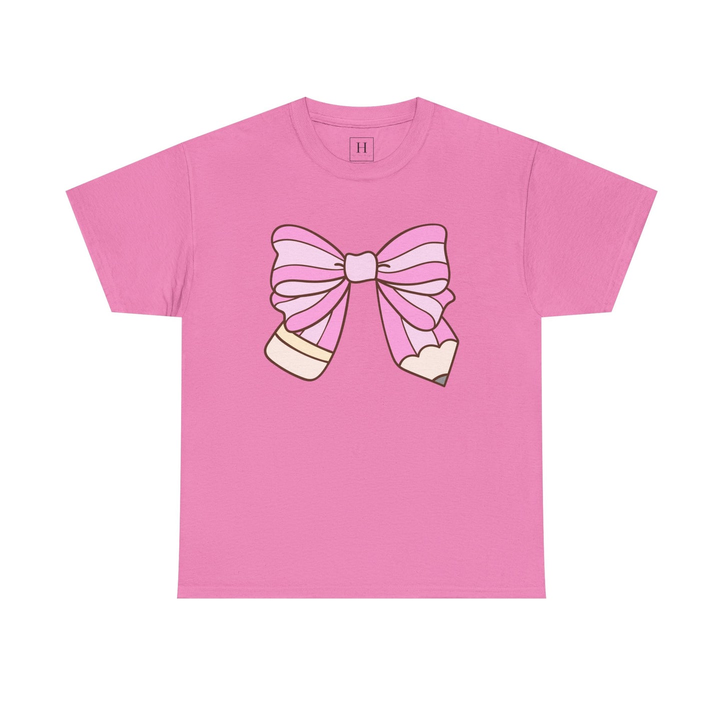 Teacher Pencil Bow Tee
