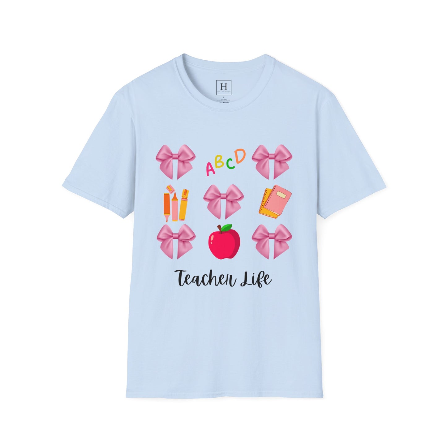 Teachers Life Bow T-Shirt (Front Only)