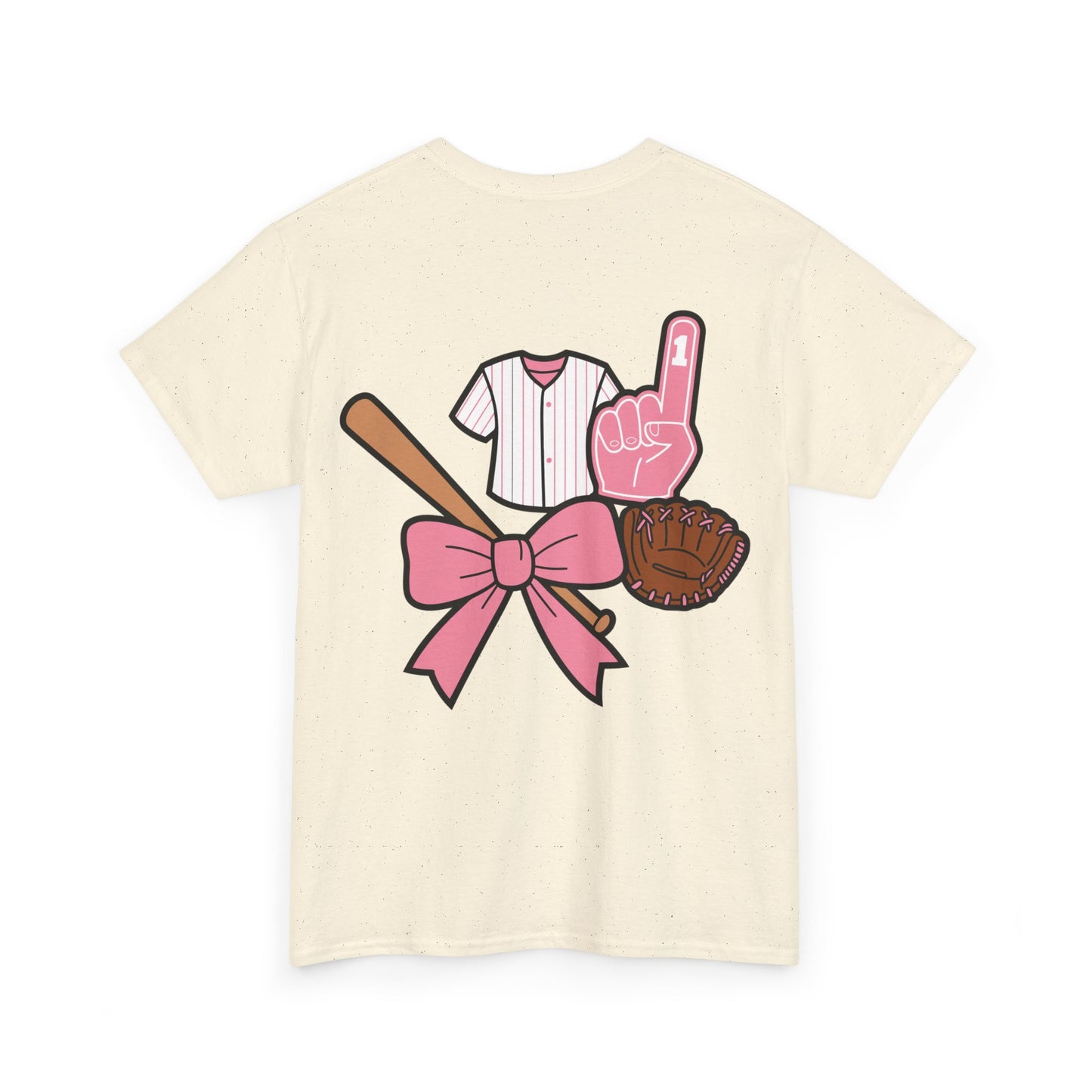 Softball/Baseball Sport Tee (Front & Back) - Unisex Heavy Cotton