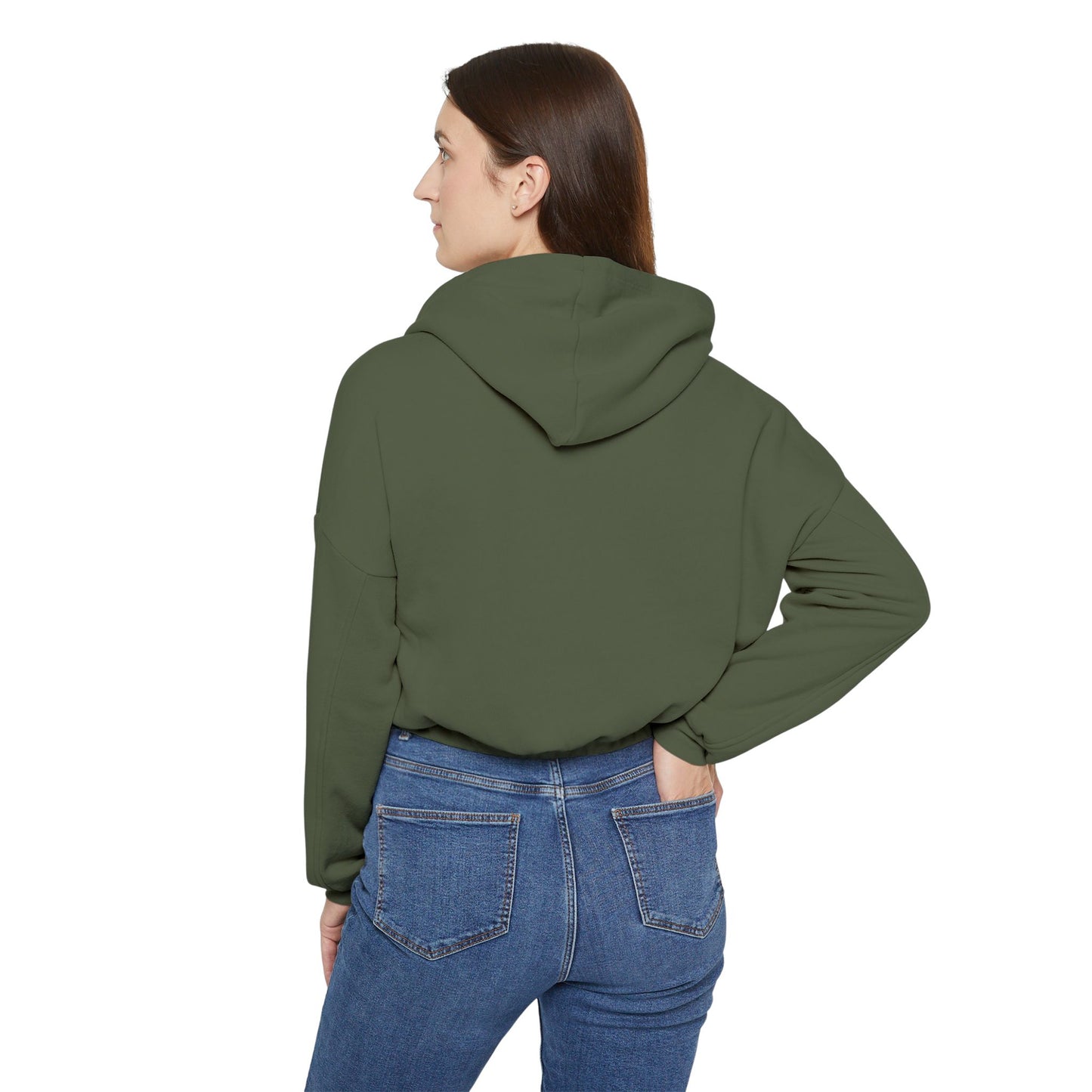 West HORSESHOE CHEER POM -- Women's Cinched/Cropped Hoodie