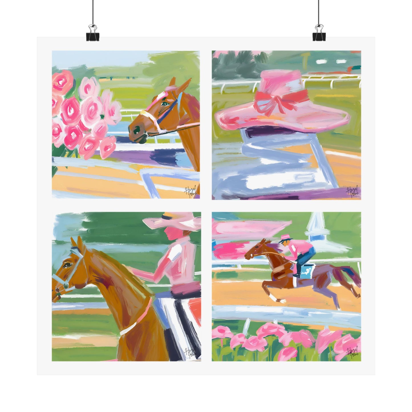 Kentucky Derby Oil on Matte Poster