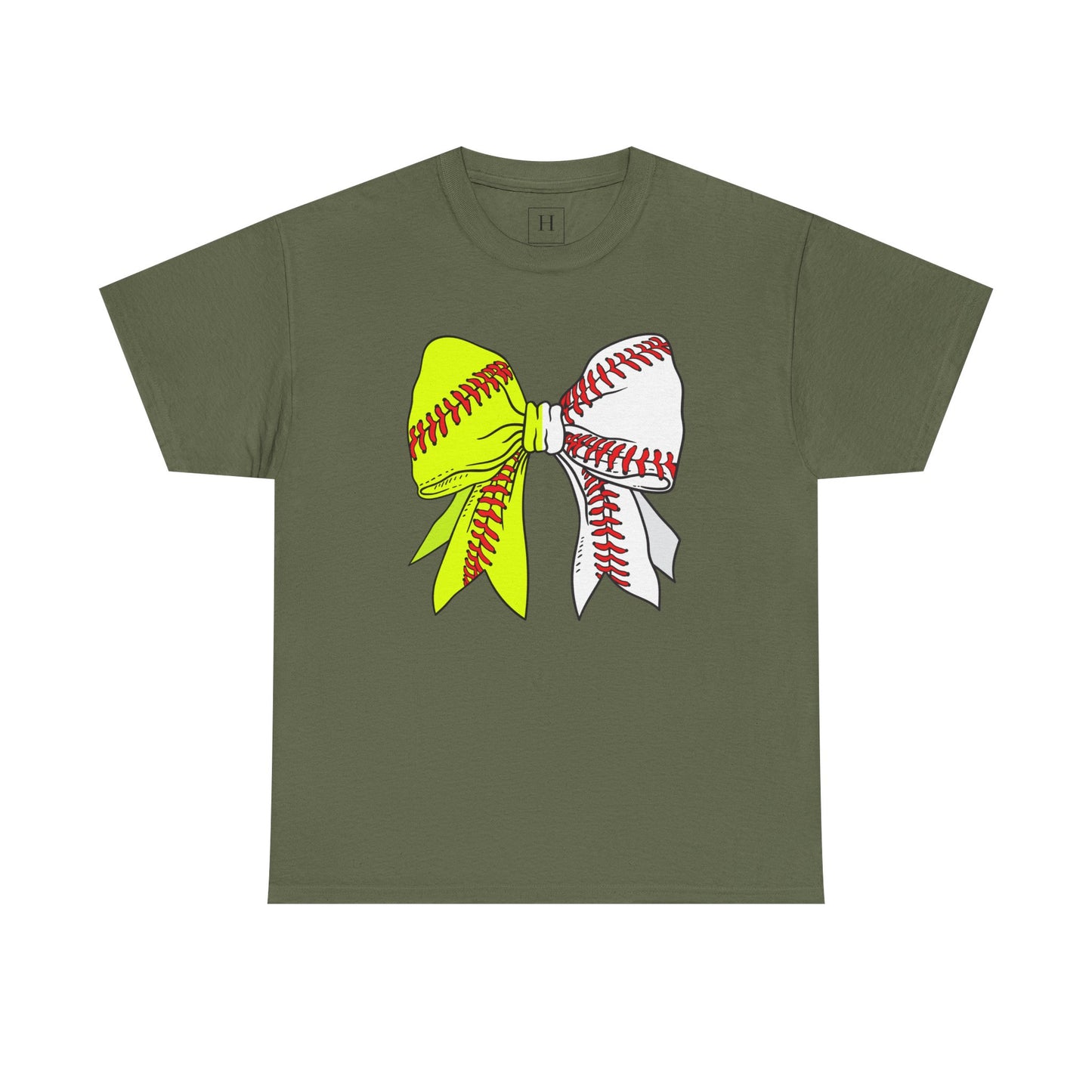 Softball Baseball Bow Unisex Tee - Sports Mama