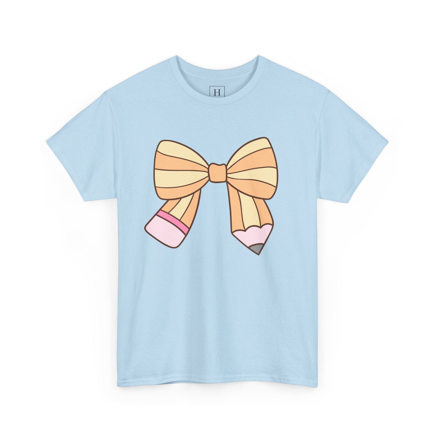 Teacher Pencil Bow Tee