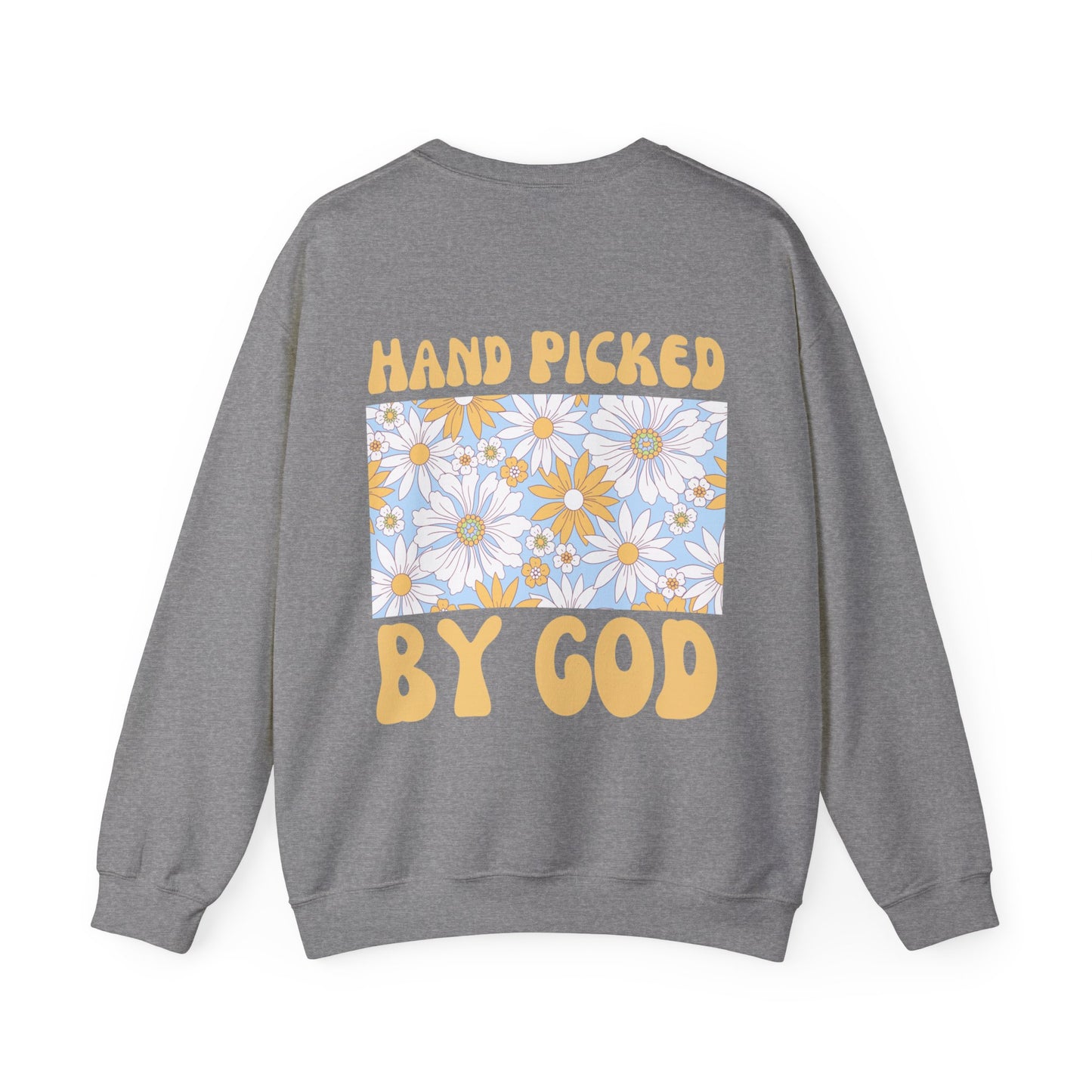 Blessed, Hand Picked By God Christian Sweater (front and back)