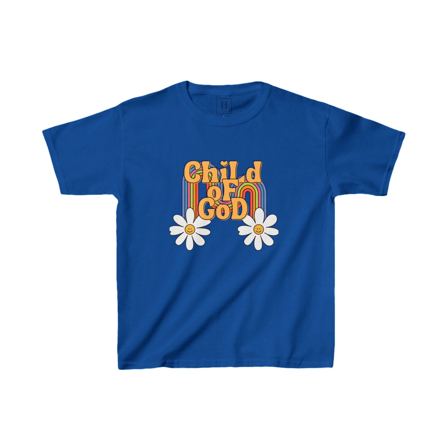 Youth Child of God Daisy Christian Heavy Cotton Tee