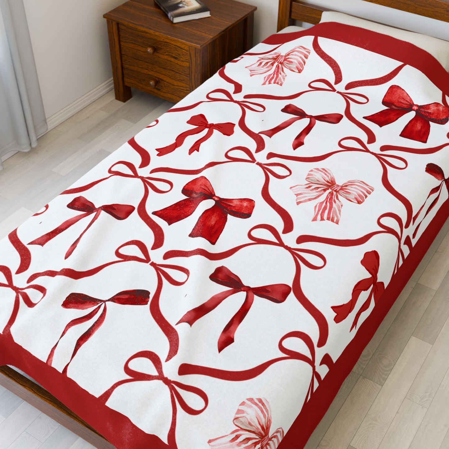 Red Bow Coquette Blanket