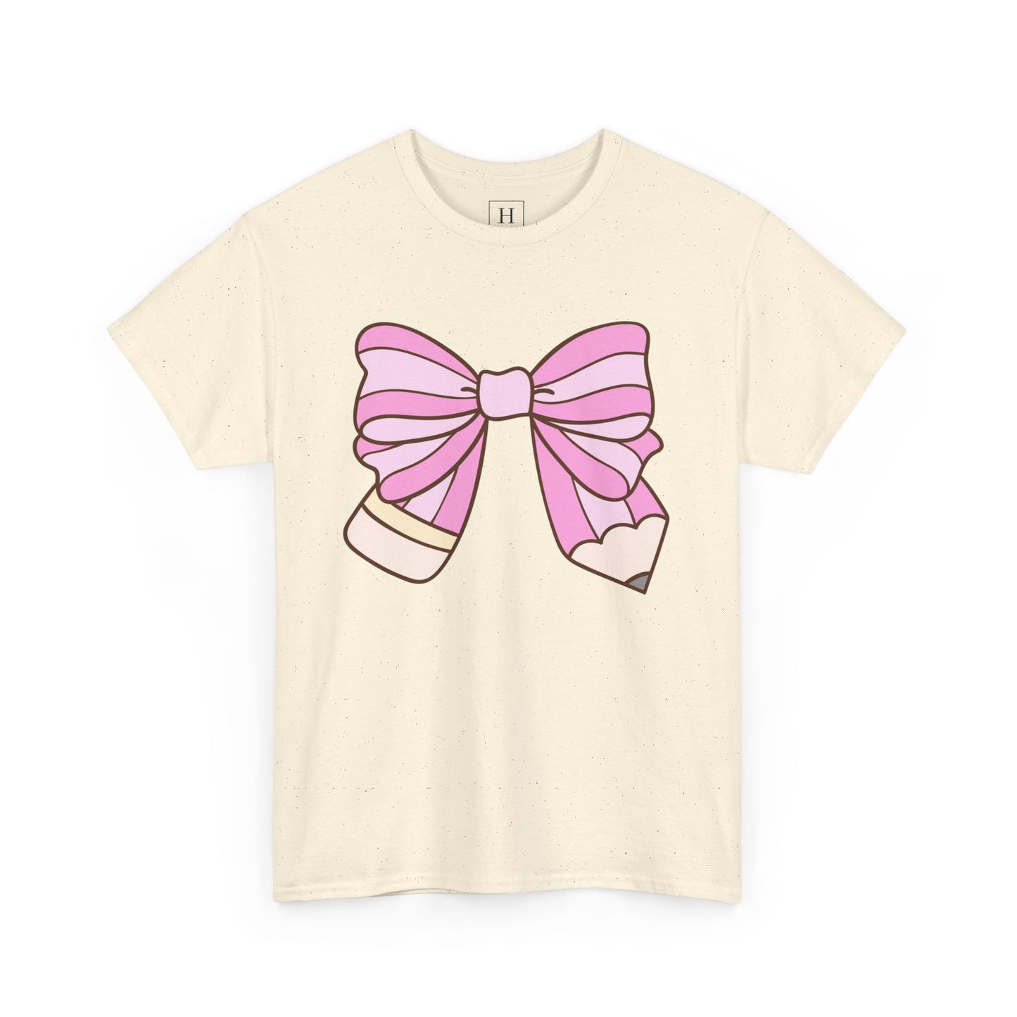 Teacher Pencil Bow Tee