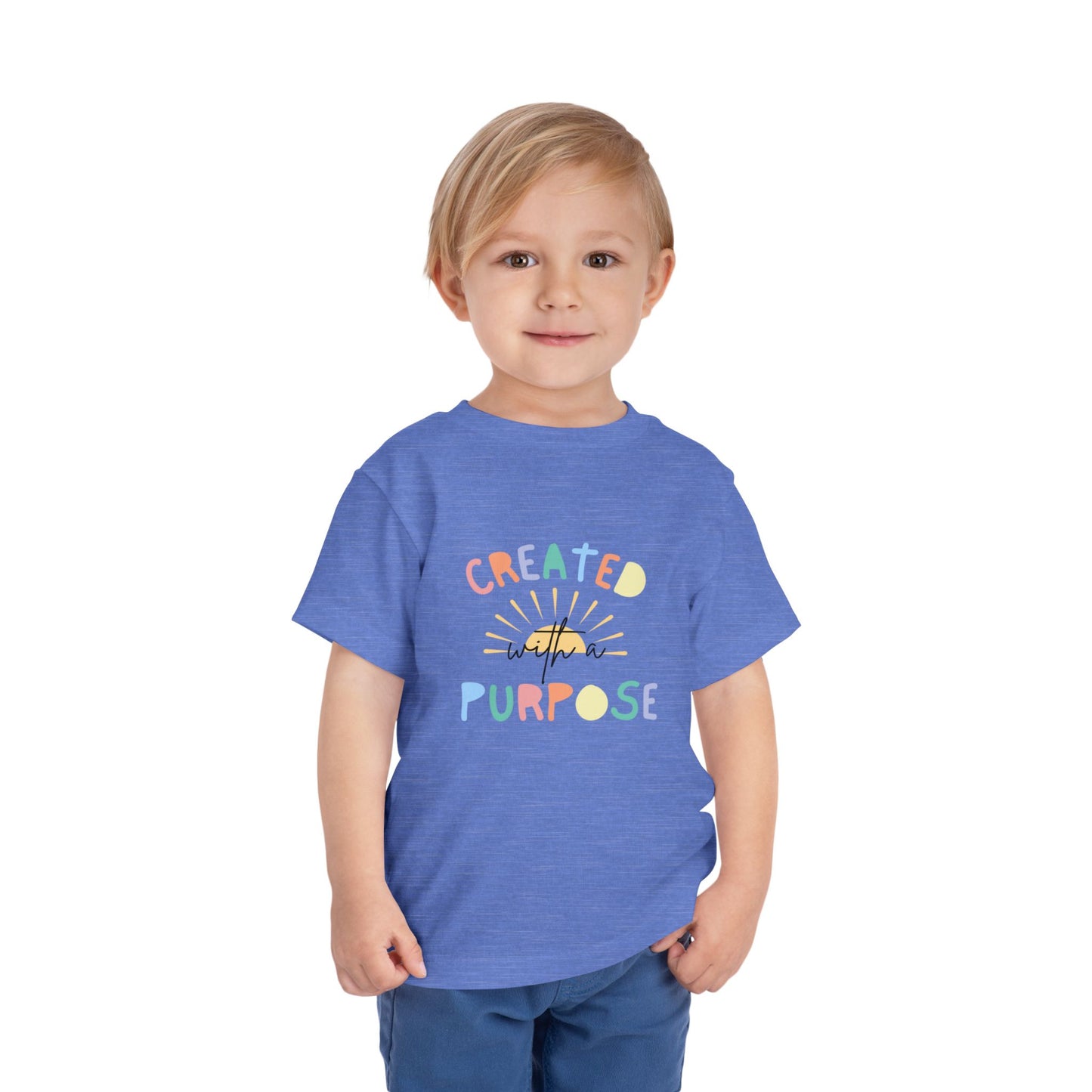 Toddler Created With A Purpose Christian Heavy Cotton Tee