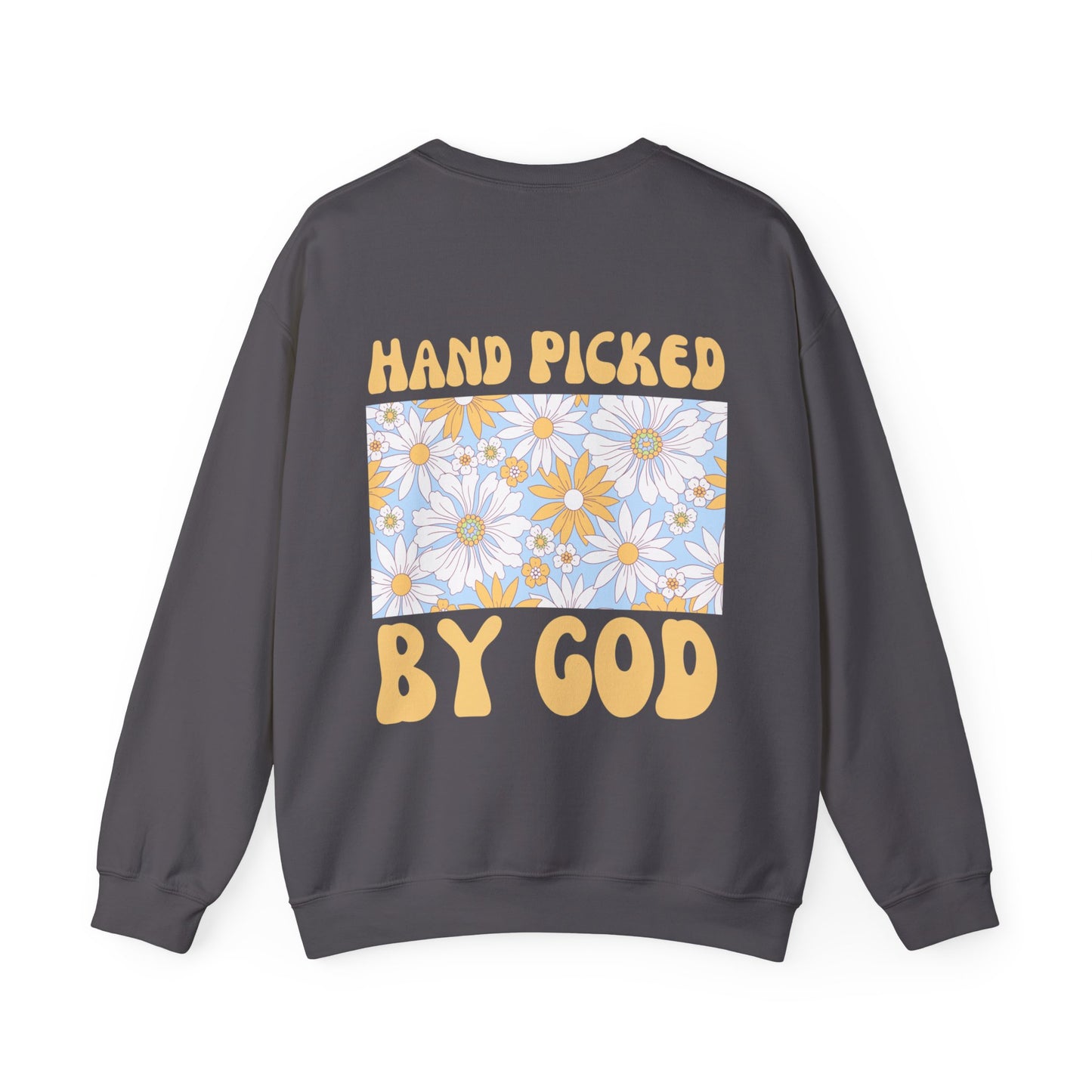 Blessed, Hand Picked By God Christian Sweater (front and back)