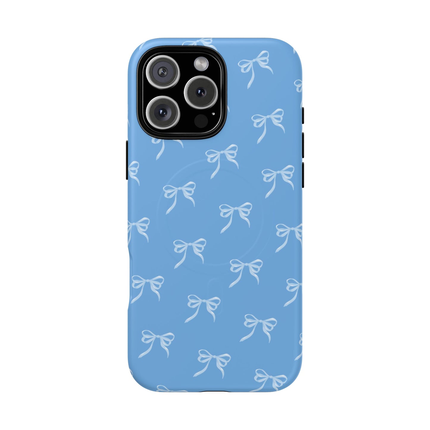 Blue Bow Coquette Design Tough Phone Case, Cute Phone Cover, Durable iPhone Case, Stylish Gift for Her