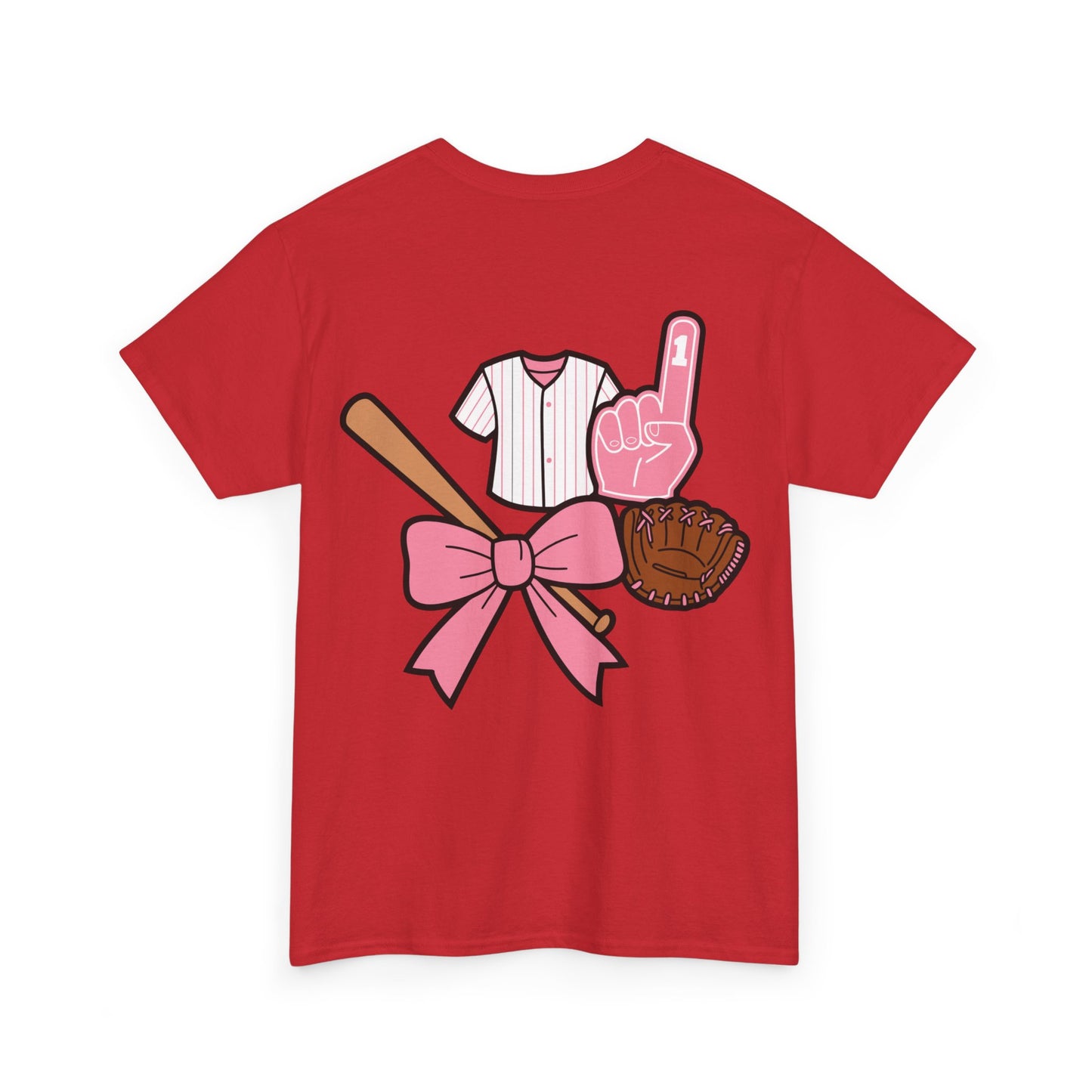 Softball/Baseball Sport Tee (Front & Back) - Unisex Heavy Cotton