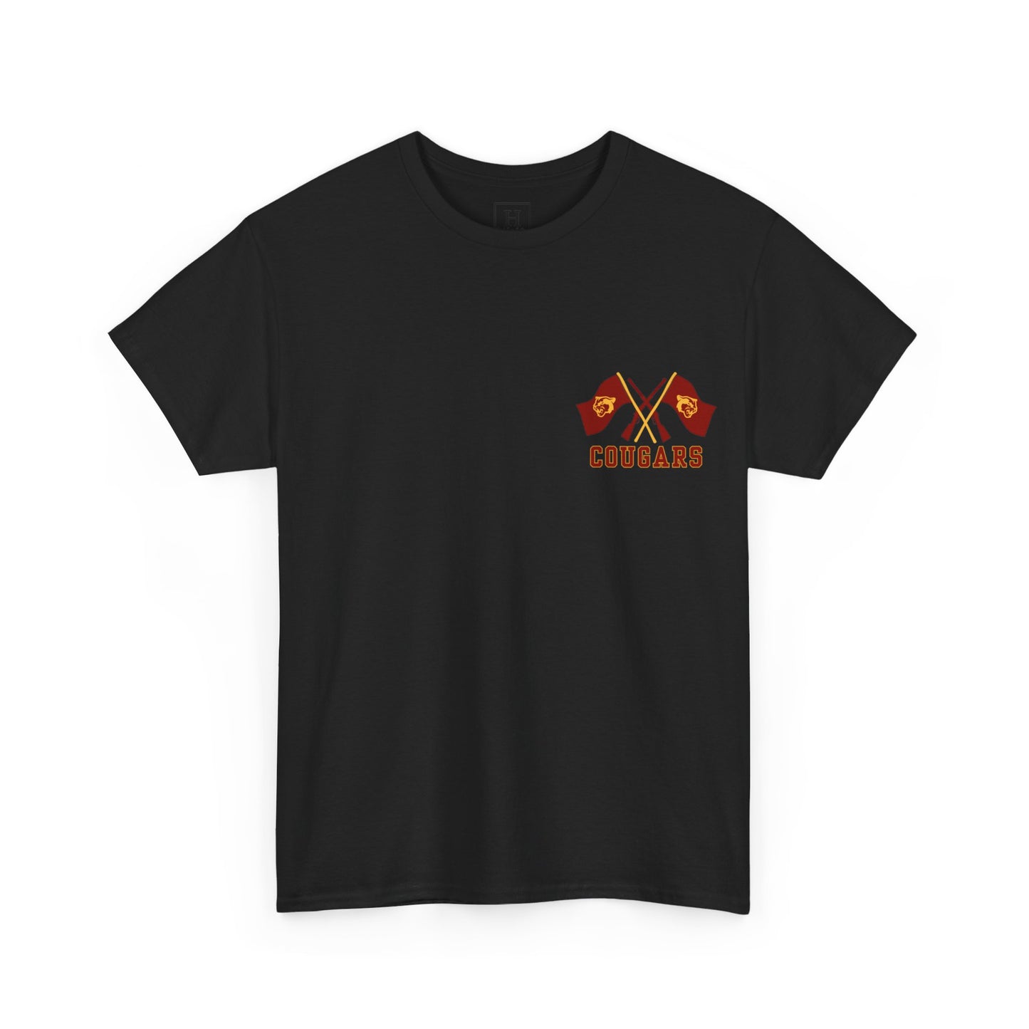 GMS Garrard Middle School Cougars Color Guard T-Shirt (Front & Back)